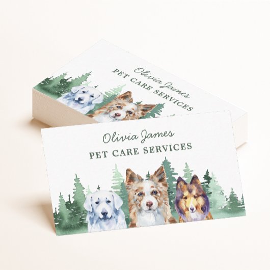 Carte de visite de soins pour animaux de compagnie