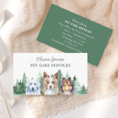 Carte de visite de soins pour animaux de compagnie