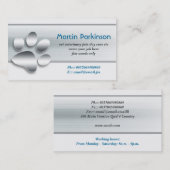 carte de visite de soins pour animaux domestiques (Devant / Derrière)