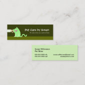 Carte de visite de soins pour animaux domestiques (Devant / Derrière)