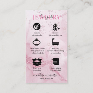 Carte de visite de soins pour bijoux esthétiques r
