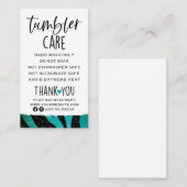 Carte de visite de soins pour tondeuse turquoise e (Devant / Derrière)