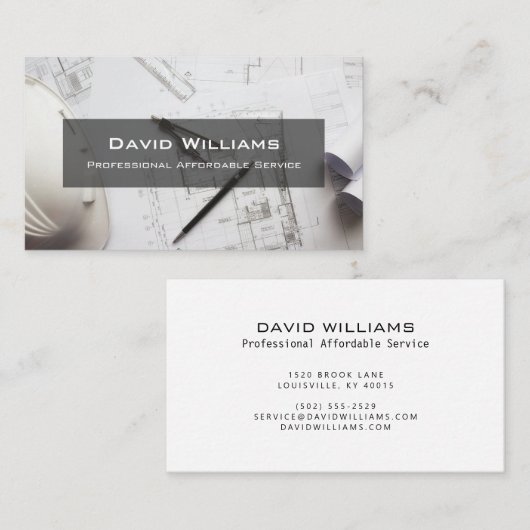 Carte de visite de sol professionnel et de chaudiè (Devant / Derrière)