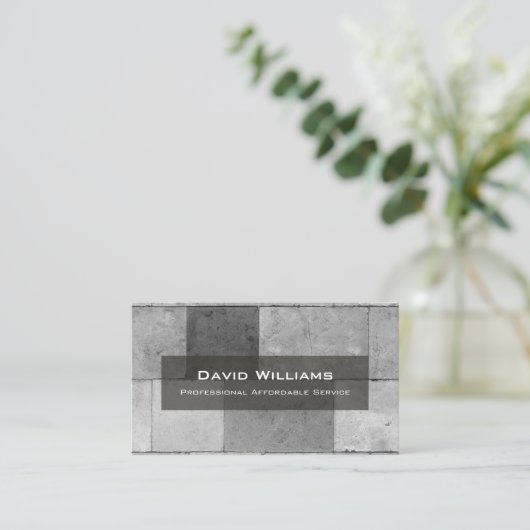 Carte de visite de sol professionnel et de chaudiè (Debout devant)