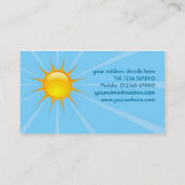 Carte de visite de soleil (Dos)