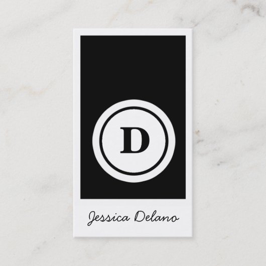 CARTE DE VISITE DE SOLIDE DE BOIS D'ÉBÈNE DE (Devant)