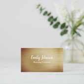 Carte de visite de solutions de style feuille d'or (Debout devant)