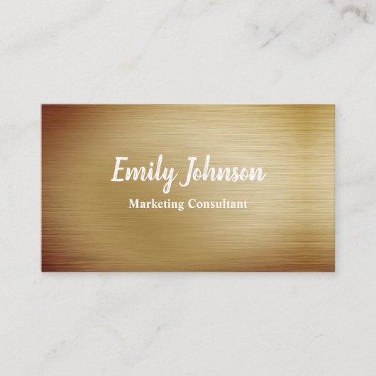Carte de visite de solutions de style feuille d'or (Devant)