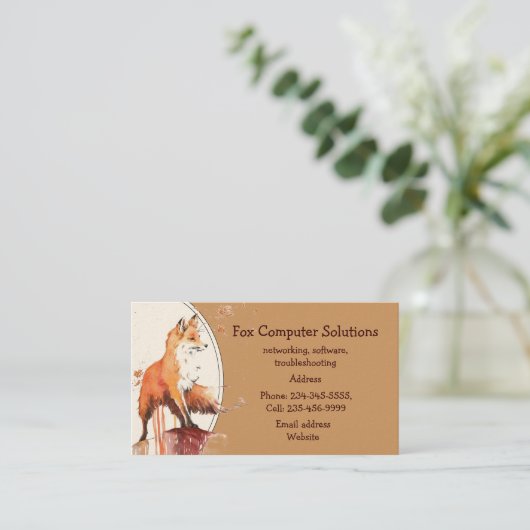 Carte de visite de solutions informatiques Fox per (Debout devant)