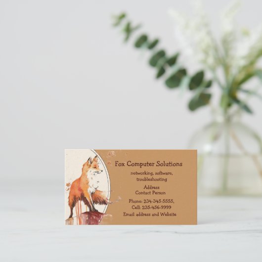 Carte de visite de solutions informatiques Fox per (Debout devant)