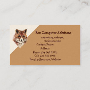 Carte de visite de solutions informatiques Fox per
