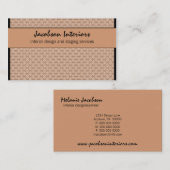 Carte de visite de sophistication radiante, latte (Devant / Derrière)