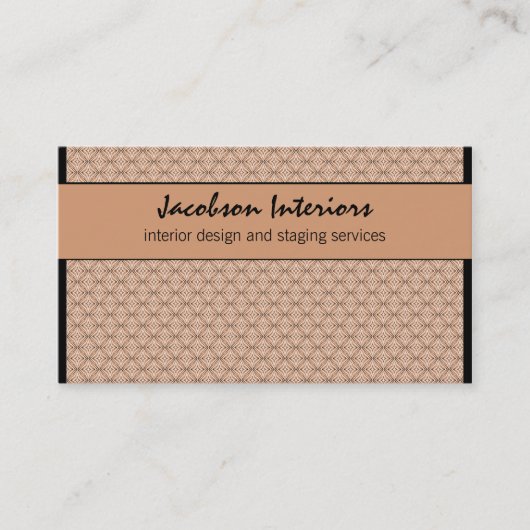 Carte de visite de sophistication radiante, latte (Devant)