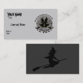 Carte de visite de sorcières de Halloween (Devant / Derrière)