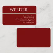 carte de visite de soudeur modifiable (Devant / Derrière)