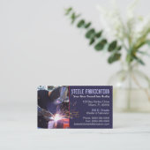 Carte de visite de soudeuse (Debout devant)