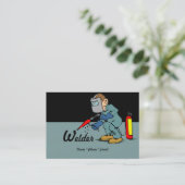 Carte de visite de soudeuse (Debout devant)