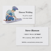 Carte de visite de soudure (Devant / Derrière)