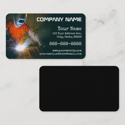 Carte de visite de soudure (Devant / Derrière)