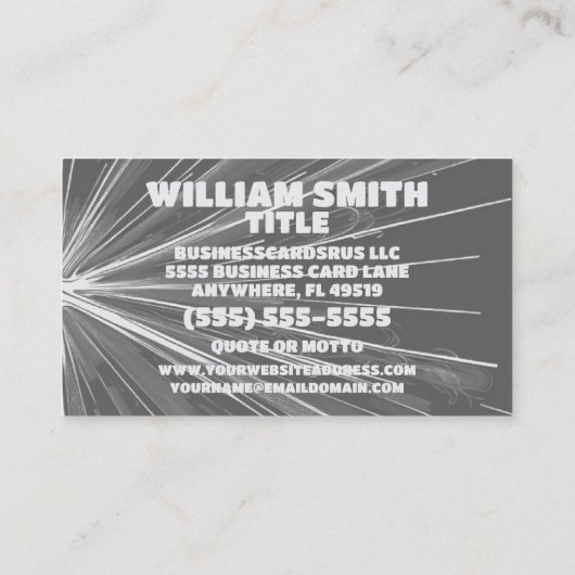 Carte de visite de soudure étoile brillante (Dos)