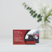 Carte de visite de soufflage de neige (Debout devant)