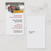 Carte de visite de soufflage de neige (Devant / Derrière)