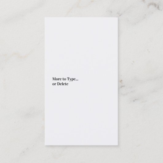 Carte de visite de soufflage de neige (Dos)