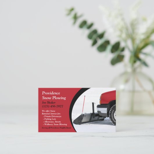 Carte de visite de soufflage de neige (Debout devant)