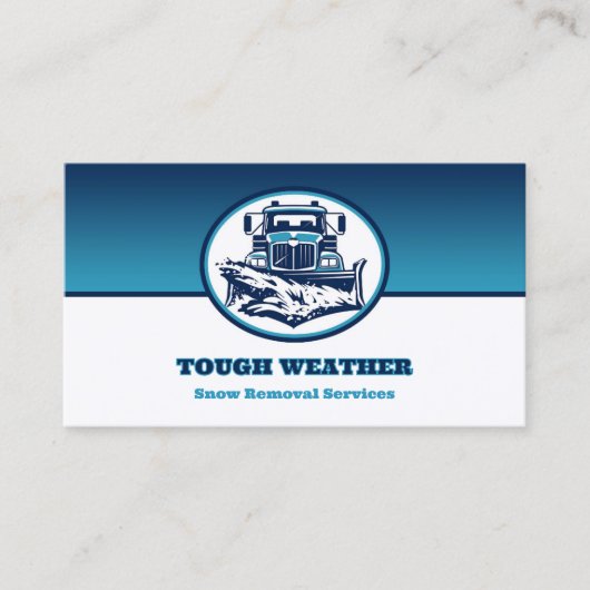 Carte de visite de soufflage de neige (Devant)