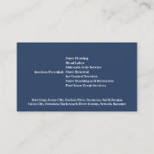 Carte de visite de soufflage de neige (Dos)