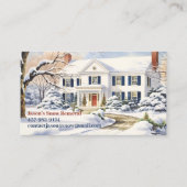 Carte de visite de soufflage de neige (Devant)