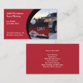 Carte de visite de soufflage de neige (Devant / Derrière)