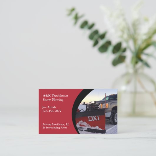 Carte de visite de soufflage de neige (Debout devant)