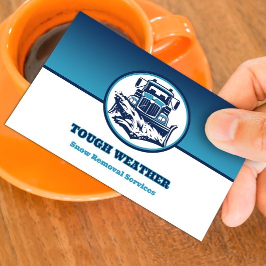 Carte de visite de soufflage de neige