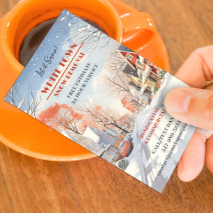 Carte de visite de soufflage de neige