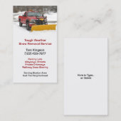 Carte de visite de soufflage de neige (Devant / Derrière)