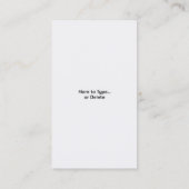 Carte de visite de soufflage de neige (Dos)