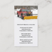 Carte de visite de soufflage de neige (Dos)