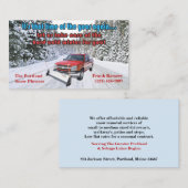 Carte de visite de soufflage de neige (Devant / Derrière)