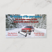 Carte de visite de soufflage de neige (Devant)