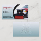 Carte de visite de soufflage de neige (Devant / Derrière)