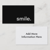 Carte de visite de sourire (Devant / Derrière)