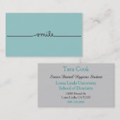 Carte de visite de sourire (Devant / Derrière)