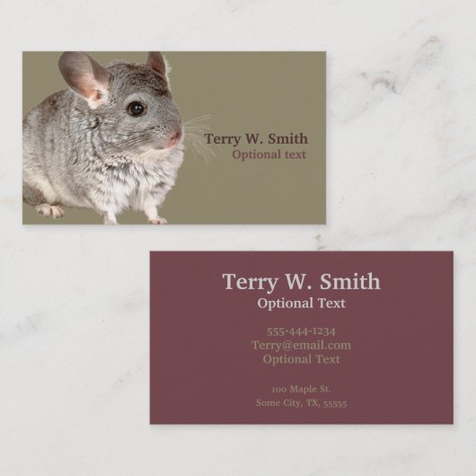 Carte de visite de souris (Devant / Derrière)