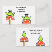 Carte de visite de souris comique pour animaux de (Devant / Derrière)