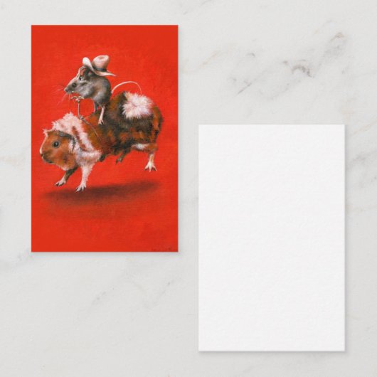 Carte de visite de souris et de cobaye ACEO de (Devant / Derrière)