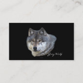 Carte de visite de soutien à la faune de Grey Wolf (Dos)