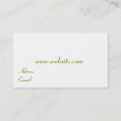 Carte de visite de spa de Green Day (Dos)