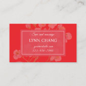 Carte de visite de Spa de Massage Fleur de Cerisie (Devant)