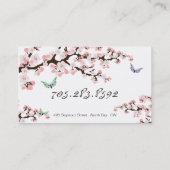 Carte de visite de spa et de salon - fleurs de (Dos)